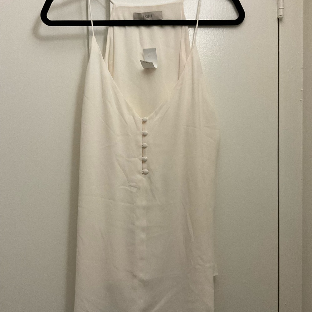 NWT LOFT Ivory Cami sz L